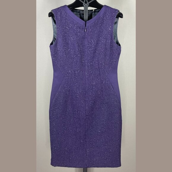 NEW Tahari Dress Womens 6 purple pencil sheath cocktail classic colorful - Picture 1 of 10